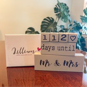 Wooden Wedding Countdown Blocks